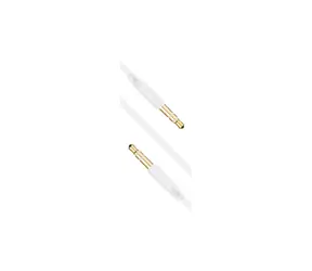 FIXED Plochý audio AUX kábel s konektormi 2 x 3.5 mm jack biela