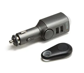 Technaxx TX-100 autoalarm s detekciou pohybu šedá / diaľkové ovládanie / nabíjačka do auta 2x USB / vstavaná siréna