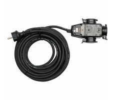 YATO YT-8116 Predlžovací kábel s gumovou izoláciou / Napätie 230 V / Počet zásuviek 3 / Dĺžka 10 m / IP44