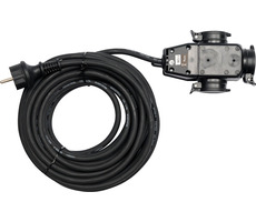 YATO YT-81162 Predlžovací kábel s gumovou izoláciou / Napätie 230 V / Počet zásuviek 3 / Dĺžka 20 m / IP44