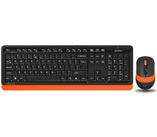 A4tech Fstyler FG1010 oranžová / set bezdrôtová klávesnica + optická myš / USB / vodeodolné