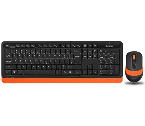A4tech Fstyler FG1010 oranžová / set bezdrôtová klávesnica + optická myš / USB / vodeodolné