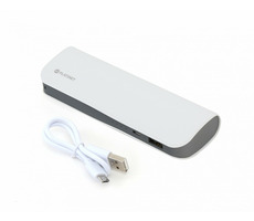 Platinet PMPB72LW biela / powerbanka / 7 200 mAh / USB + microUSB / kožená
