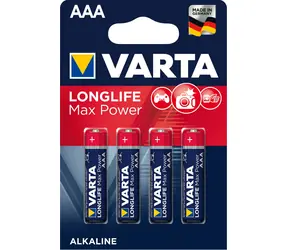 Varta Longlife Max Power Batéria AAA 4ks / 1.5V / alkalická / v blistri