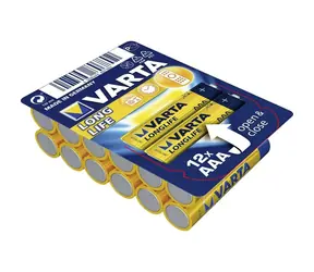 Varta Longlife Batéria AAA 12ks / 1.5V / 1200 mAh / alkalická / v boxe
