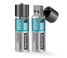 Colorway nabíjacia batéria AA / 1200 mAh / Li-Pol / 1.5 V / 500 cyklov / USB / 2 ks