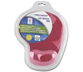 Esperanza EA137R červená / gélová podložka pod myš / 230 x 190 x 20 mm / blister