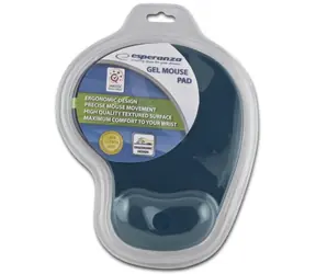 Esperanza EA137B modrá / gélová podložka pod myš / 230 x 190 x 20 mm / blister