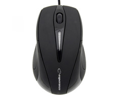 Esperanza EM102K Sirius čierna / optická myš / 800 DPI / USB / 3 tlačidlá + koliesko / blister