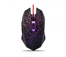 Esperanza EGM211R Lightning čierna / herná optická myš / 2400 DPI / USB / 6 tlačidiel + koliesko / LED / 1.5 m