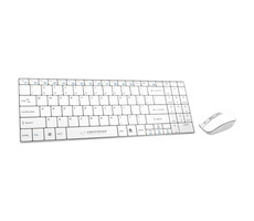 Esperanza EK122W biela / set bezdrôtová klávesnica + optická myš / 2.4 GHz / USB prijímač / US layout / 1600 DPI / 4 hr.