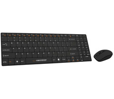 Esperanza EK122K čierna / set bezdrôtová klávesnica + optická myš / 2.4 GHz / USB prijímač / US layout / 1600 DPI / 4 hr.