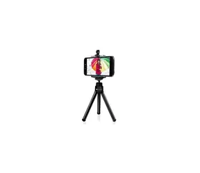 Techly Univerzálne mobilné selfie statív pre smartfón a fotoaparát / výška 95-155 mm / čierna