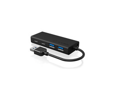 IcyBox IB-HUB1426-U3 USB Hub čierna / 2x USB 3.0 / 2x USB-C / s pripojením USB 3.0 AM