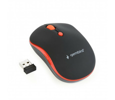 Gembird MUSW-4B-03-R čierno-červená / bezdrôtová optická myš / 1600 DPI / USB