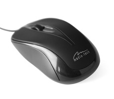 Media-Tech PLANO čierna / optická myš / 800 DPI / USB / 3 hr. + koliesko / 1.4 m