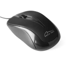Media-Tech PLANO čierna / optická myš / 800 DPI / USB / 3 hr. + koliesko / 1.4 m