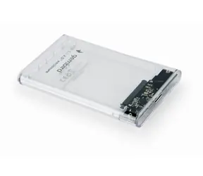Gembird externý USB 3.0 case pre 2.5" disk / SATA / priehľadný plast / HDD&amp;SSD / výška disku 9.5mm