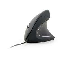 Gembird MUS-ERGO-01 ergonomická optická myš / 3200 DPI / 6 tlačidiel / USB / čierna