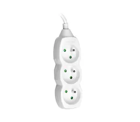 Tracer PowerCord Predlžovací kábel 1.5 m biela / 3 zásuvky / VDE certifikácia / Dĺžka 1.5m / biela