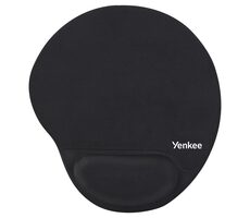 YENKEE Gélová podložka pod myš čierna / 250x220x20 mm