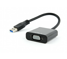 Gembird adaptér USB 3.0 (M) na VGA (F) čierna