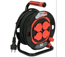 YATO YT-81052 Predlžovač bubnový / 230V / 16 A / Počet zásuviek 4 / Zásuvka E|F / Dĺžka 20m / IP44