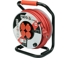 YATO YT-8108 Predlžovač bubnový / 230V / 16 A / Počet zásuviek 4 / Zásuvka E|F / Dĺžka 50m / IP44