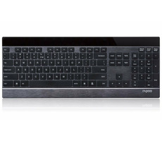 Rapoo E9270p čierna / bezdrôtová klávesnica s dotykovou multimediálnou plochou / 5 GHz / CZ verzia / 2x AA batérie