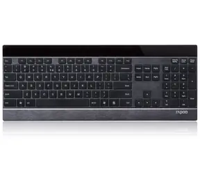 Rapoo E9270p čierna / bezdrôtová klávesnica s dotykovou multimediálnou plochou / 5 GHz / CZ verzia / 2x AA batérie