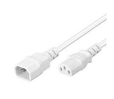PremiumCord predlžovací kábel sieť 230V - C13 (F) - C14 (M) - 3m biela