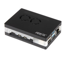 Raspberry case Acryl Fan čierna (Joy-it) pre Raspberry Pi 4 B