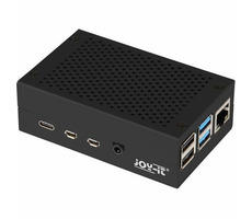 Raspberry case Alu čierna (Joy-it) pre Raspberry Pi 4 B