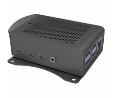 Raspberry case Alu-wall čierna (Joy-it) pre Raspberry Pi 4 B