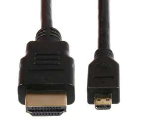 Raspberry Pi kábel prepojovací Micro HDMI (M) na HDMI (M) / tienený / 1.8m / čierna