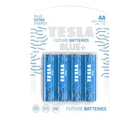 Teslá BLUE+ Zinc Carbon ceruzková batéria AA (R06) 4 ks / blister