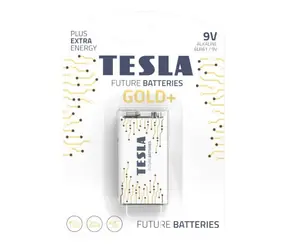 Teslá GOLD+ alkalická batéria 9V (6LR61) 1 ks / blister