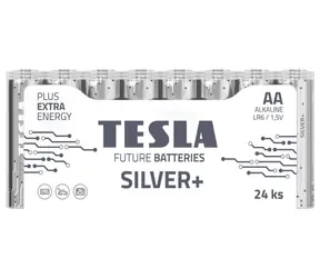 Teslá SILVER+ alkalická ceruzková batéria AA (LR06) 24 ks / fólia