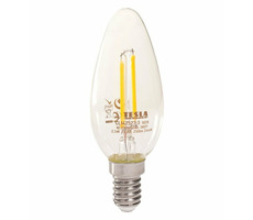 TESLA LED žiarovka CRYSTAL RETRO CANDLE sviečka E14 2.5W / 230V / 250lm / 2700K / teplá biela / číra               