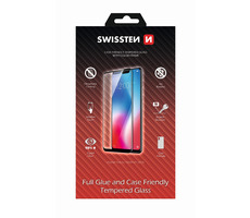 SWISSTEN FULL GLUE COLOR FRAME CASE FRIENDLY sklo pre HUAWEI P SMART 2019 &amp; HONOR 10 LITE čierna