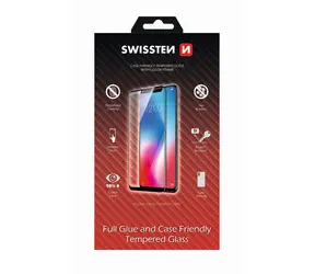 SWISSTEN FULL GLUE COLOR FRAME CASE FRIENDLY sklo pre HUAWEI P30 čierna
