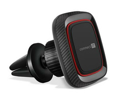 Connect IT InCarz 4Strong360 CARBON červená / Magnetický držiak do auta / univerzálny / 4 magnety / dopredaj