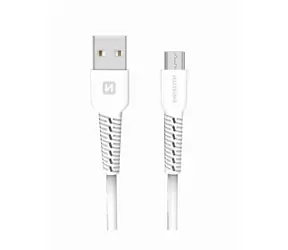 SWISSTEN dátový kábel USB - microUSB 1m biela