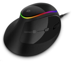 CONNECT IT GAME FOR HEALTH CMO-2800-BK čierna / Ergonomická vertikálna myš / 3200DPI / 6 tlačidiel / USB / 1.5 m