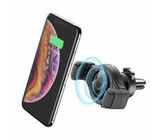 Cellularline Handy Roll čierna / Univerzálny držiak do ventilácie auta s funkciou bezdrôtového nabíjania
