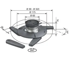 Vogels Evolution EPC 6545 čierna / Stropný držiak na projektor / max. 10 kg