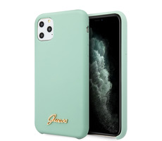 Guess Silicone Vintage Zadný Kryt pre Apple iPhone 11 Pro Max zelená / dopredaj
