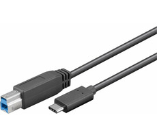 PremiumCord prepojovací kábel USB 3.1 type C na USB 3.0 Type B čierna 1m