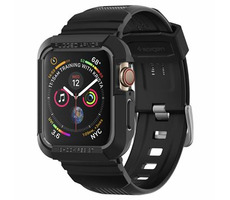 Spigen Rugged Armor Pre ochranný kryt s remienkom pre Apple Watch 44 mm čierna