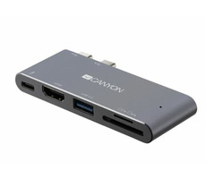 Canyon CNS-TDS05DG dokovacia stanica šedá / Thunderbolt 3 / USB 3.0 / HDMI / čítačka kariet SD &amp; TF